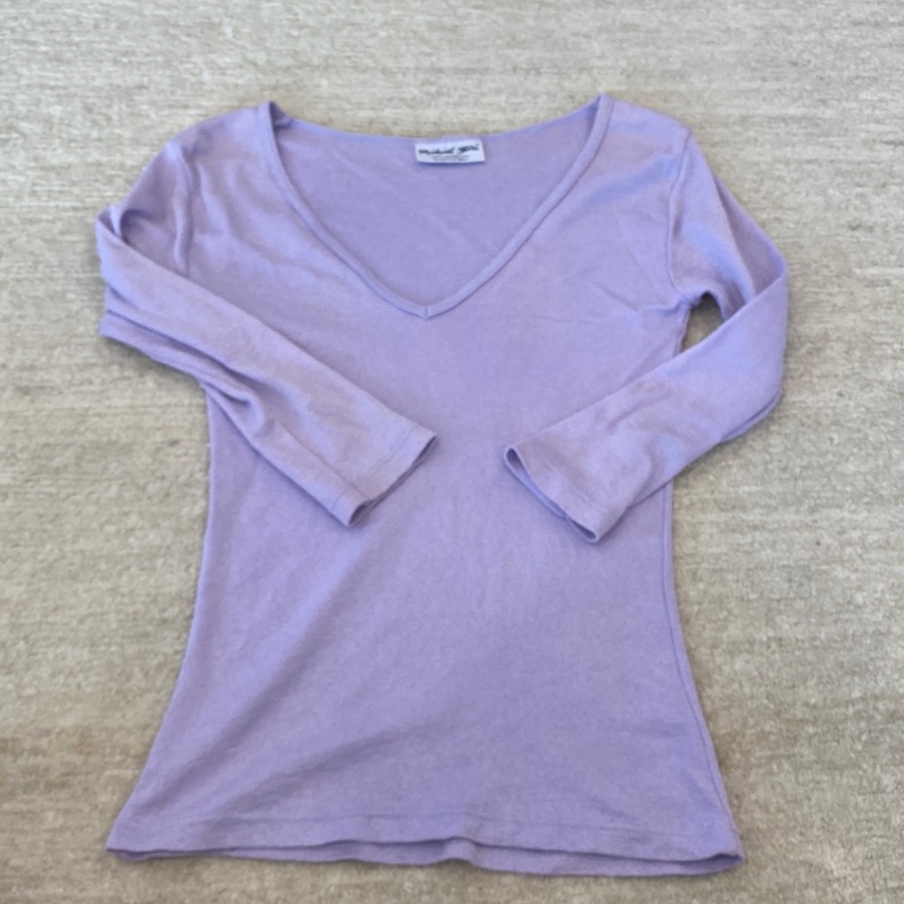 Michael Stars Lavender V-Neck Top